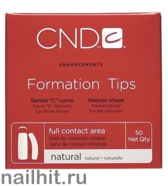 Типсы для ногтей, CND Formation Natural Nail Tips, 50 шт, (Размер № 3) Натуральные - фото 161860