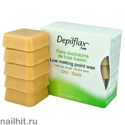 Горячий воск - Золотой Depilflax 500гр - фото 162555