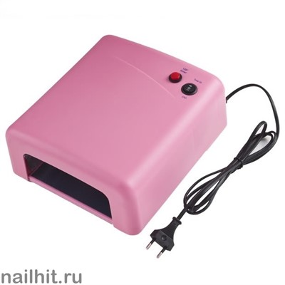 УФ-лампа 36 Вт (С таймером на 120 сек и бесконечность) Розовая - фото 165201