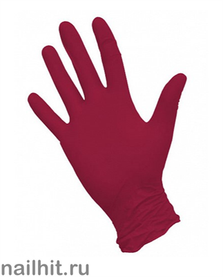 Перчатки Нитриловые Неопудренные Красные 100шт (Размер S) - фото 198311