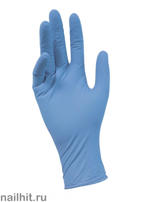 Перчатки Нитриловые Неопудренные Голубые 100шт (Размер M) - фото 198321