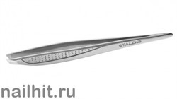 6497 П-15 Сталекс Пинцет для бровей (T3-15-15)  (TC-15/3)  широкие скошенные кромки