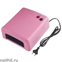 УФ-лампа 36 Вт (С таймером на 120 сек и бесконечность) Розовая