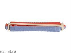 RWL7 Dewal Коклюшки для волос красно-голубые, короткие d-9мм 12шт/уп