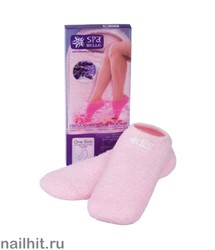 SpaBelle Увлажняющие SPA носочки МИКРОФИБРА с гелевой пропиткой (розовые, зеленые)