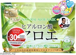 008482 Japan Gals Курс натуральных масок для лица 30шт С экстрактом Алоэ