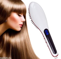 8286 Электрическая расческа-выпрямитель Fast Hair Straightener Белая