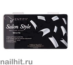 Типсы Entity Salon Style White 200шт (Белые, для френча)