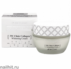 16604 3W Clinic 3143 Крем осветляющий с морским коллагеном 60мл Collagen Whitening Cream